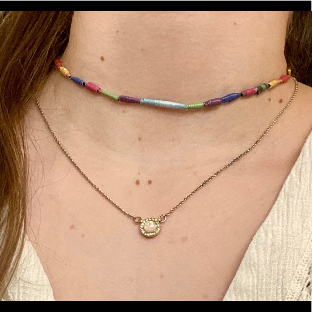 Magazine Bead Necklace (choker)
